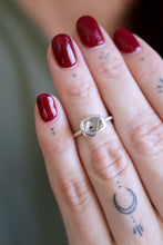 Anell de plata amb Diamant Herkimer. (Talla 12)