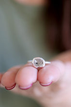 Anell de plata amb Diamant Herkimer. (Talla 12)