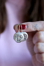 Arracades Lluna plena de plata.