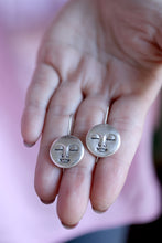 Arracades Lluna plena de plata.