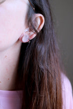 Arracades de botó de Quars Rosa.