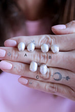 Arracades de botó de Perles.