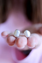 Arracades de botó de Perles.