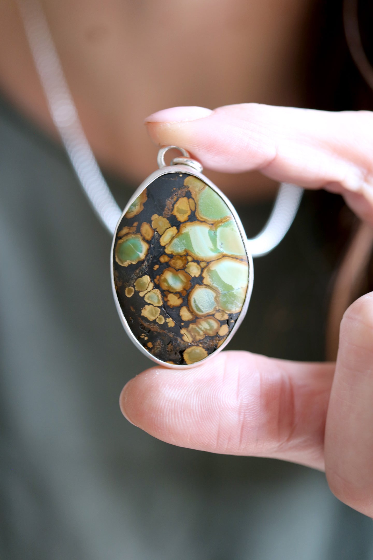 Penjoll de plata amb Turquesa natural.