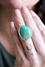 Anell de ploma de plata amb Turquesa natural.