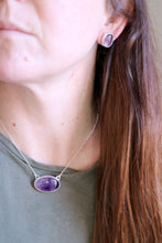 Penjoll de plata amb Ametista natural.