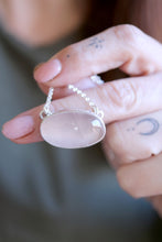 Penjoll de plata amb Quars Rosa.