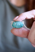 Penjoll de plata amb Amazonita natural.