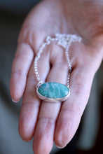 Penjoll de plata amb Amazonita natural.