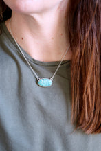 Penjoll de plata amb Amazonita natural.