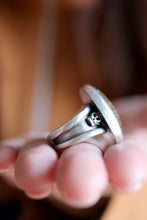 Anell de plata amb Turquesa natural.