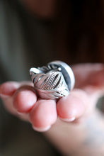 Anell de ploma de plata amb Turquesa natural.