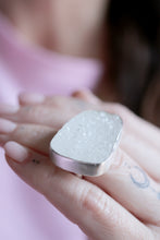 Anell de plata amb Quars Cristal·litzat.