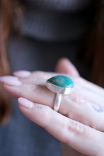 Anell de plata amb Turquesa natural.