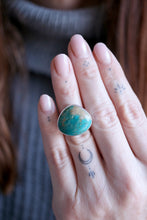 Anell de plata amb Turquesa natural.