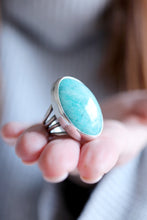 Anell de plata amb Amazonita natural.