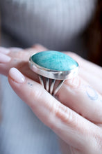 Anell de plata amb Amazonita natural.