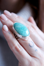 Anell de plata amb Amazonita natural.