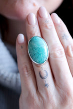 Anell de plata amb Amazonita natural.