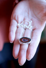 Penjoll de plata amb geoda d'Àgata.