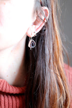 Arracades de plata amb geoda d'Àgata.