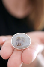 Anell de plata amb Àgata Dendrítica natural.