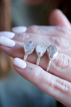 Anell de plata amb Diamant Herkimer. (Talla 12)