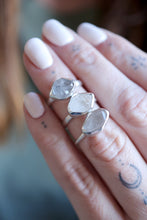 Anell de plata amb Diamant Herkimer. (Talla 10)