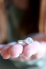 Anell de plata amb Diamant Herkimer. (Talla 10)