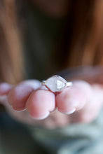 Anell de plata amb Diamant Herkimer. (Talla 12)