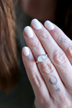 Anell de plata amb Diamant Herkimer. (Talla 12)