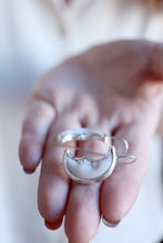 Arracades mitja Lluna de plata i os.