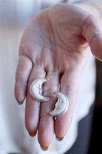 Arracades mitja Lluna de plata i os.