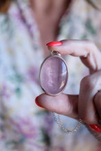 Penjoll de plata amb Quars Rosa.