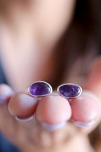 Arracades de plata amb Ametistes facetades.