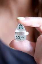 Anell de plata amb Amazonita natural.