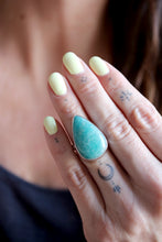 Anell de plata amb Amazonita natural.