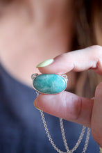 Penjoll de plata amb Amazonita natural.