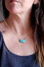 Penjoll de plata amb Amazonita natural.