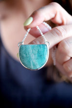 Penjoll de plata amb Amazonita natural.