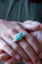 Anell de plata amb Amazonita natural.