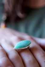 Anell de plata amb Amazonita natural.
