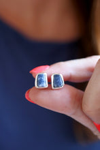 Arracades plata amb Safirs blaus en brut.