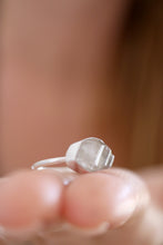 Anell de plata amb Diamant Herkimer.