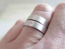 White Gold Wedding Band Set. Made to Order.